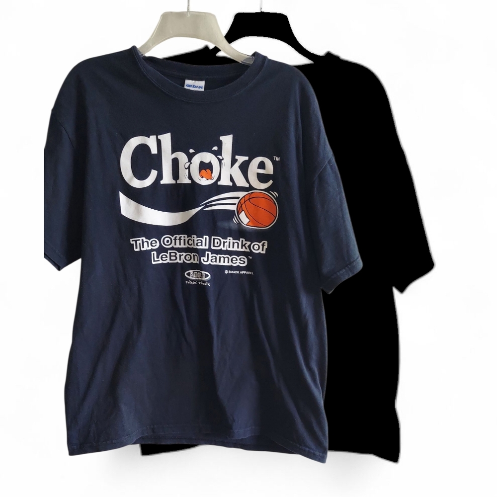 Lebron Vintage Tshirt CHOKE Official Drink Of Lebron James Smack Talk Size Large